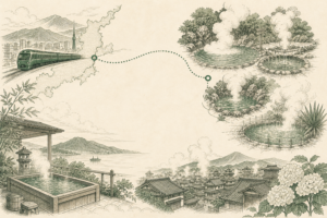 Illustration: Beppu Day Trip From Fukuoka: The Hell Tour + Onsen Itinerary, Minute by Minute (August 2026)