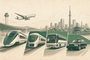 Illustration: Narita Airport to Tokyo: Skyliner vs N’EX vs Bus vs Taxi Compared (2026)