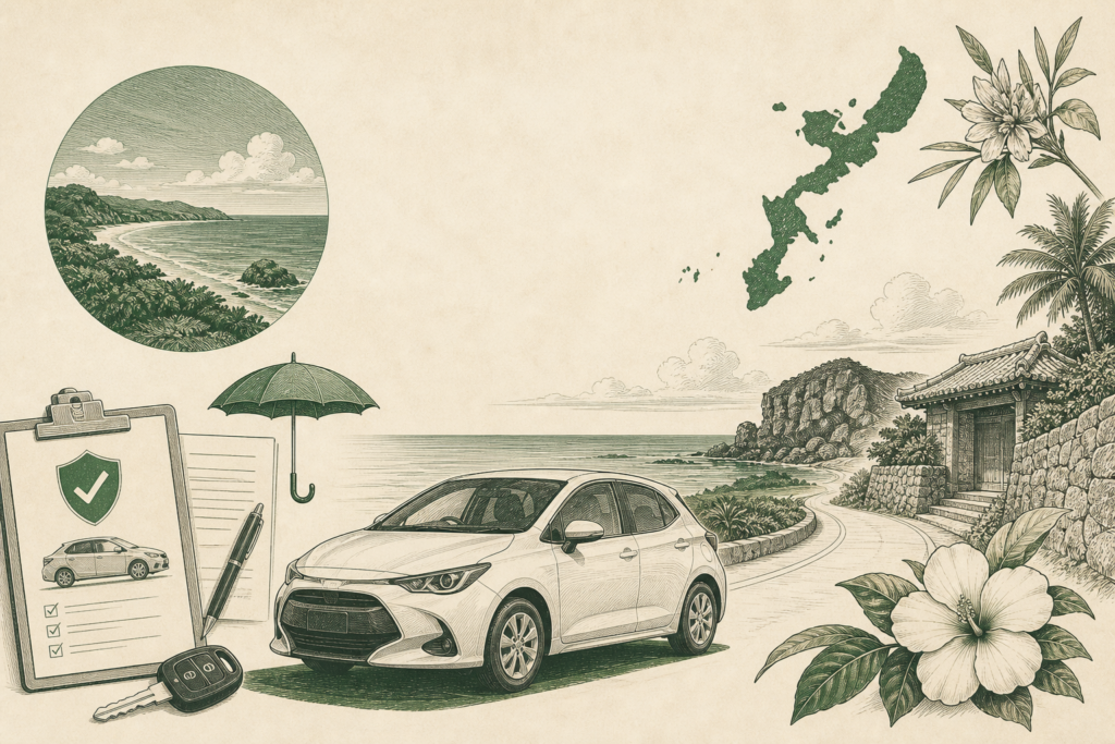 Illustration: Okinawa Rental Car Guide: Booking, Insurance, and Driving Rules for Foreign Tourists (2026)