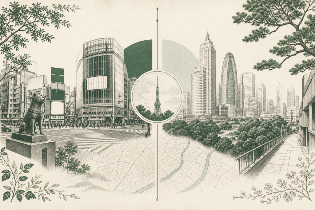 Illustration: Shibuya vs Shinjuku: The Honest Comparison for Choosing Your Tokyo Base (2026)