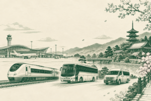Illustration: Kansai Airport to Kyoto: Haruka vs Bus vs Shared Shuttle, Compared