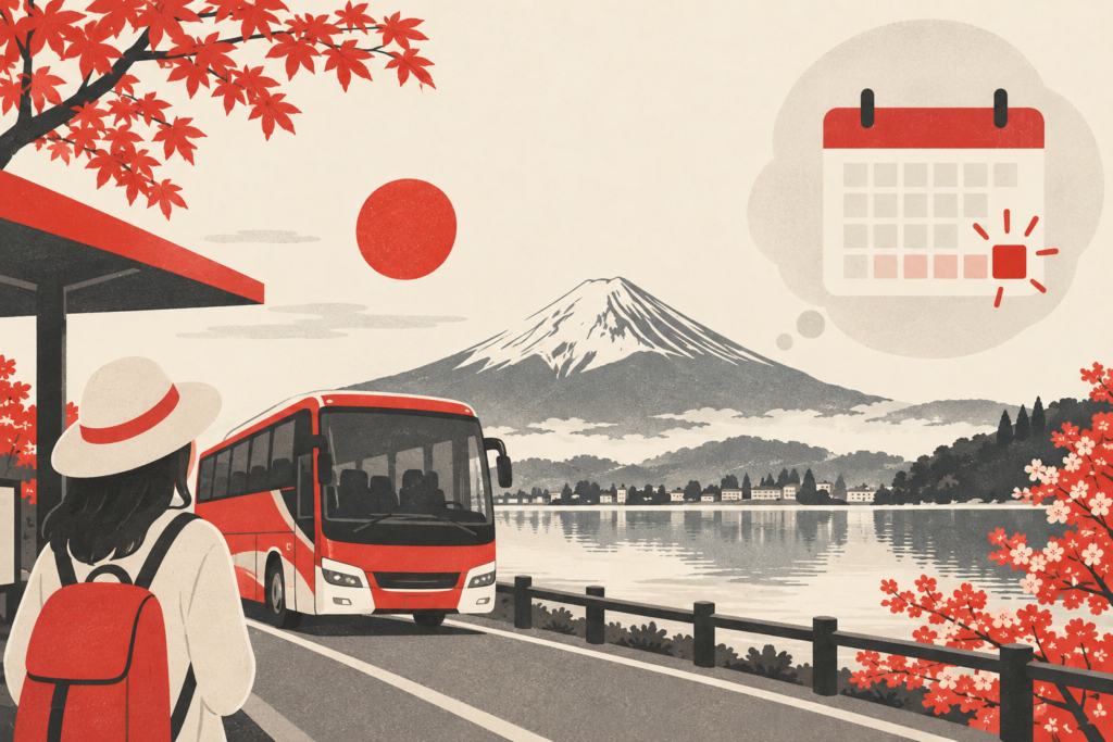Illustration: How to Book the Shinjuku–Kawaguchiko Bus for a Mt. Fuji Day Trip