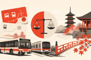 Illustration: Kyoto Bus & Subway Pass Guide (2026): Which One-Day Ticket Actually Pays Off
