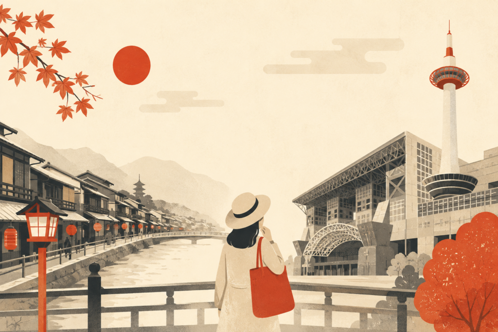 Illustration: Kawaramachi vs. Kyoto Station: Where to Stay in Kyoto (2026 Guide)