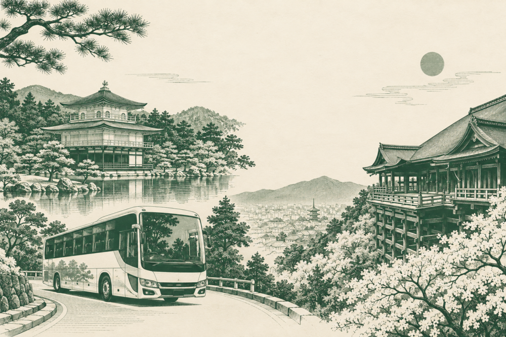 Illustration: Kyoto’s 2026 Bus Changes: The Tourist Express Bus, New Fares, and the Fastest Route to Kiyomizu-dera and Kinkaku-ji