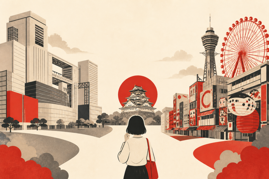 Illustration: Umeda vs Namba: Where to Stay in Osaka, by the Actual Numbers (2026)